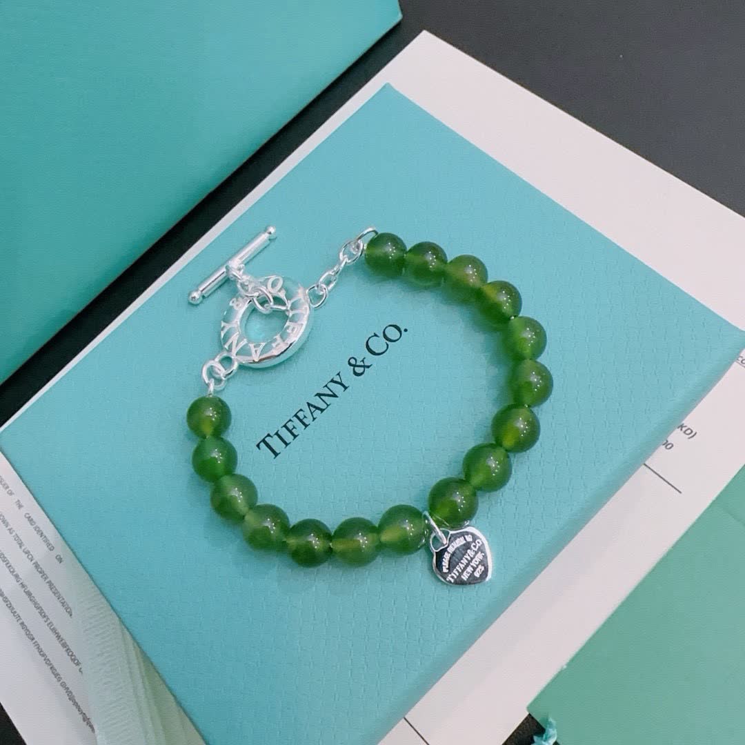 Tiffany & Co. Green Bead Bracelet